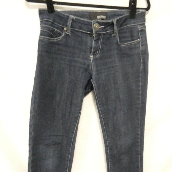 BONGO DENIM | size 5 | Sleek Blue Dark Wash Slim Fit Jeans - Picture 6 of 16